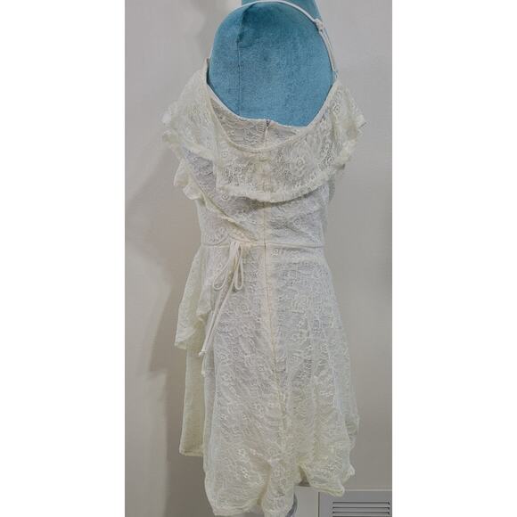 Love Fire Dress Womens Large White Lace Dress Fair\y Cottagecore Whimsical Dress - Picture 4 of 11